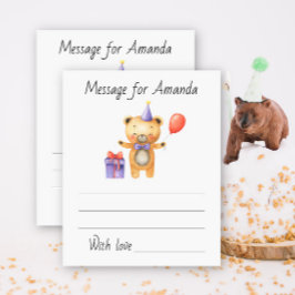 Meddelande om vattenfärgsfödelsedag, födelsetid, k