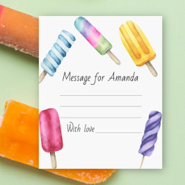 meddelande om vattenfärgspopsicle-födelsedagstidsk