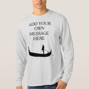 Meddelande om Venice Gondola Silhouette-Anpassning T Shirt