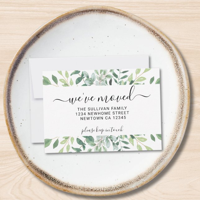 Meddelande om Vi har flyttat av fiktiv vattenfärg  (Skapare uppladdad)