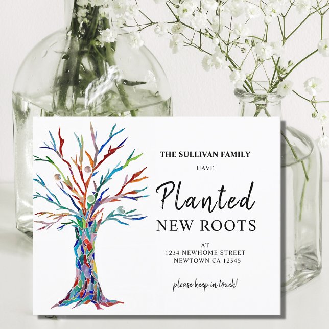 Meddelande om Vi har flyttat-familjen Träd (Skapare uppladdad)