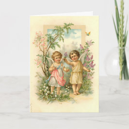 Meddelande om vintage Cute Änglar-Anpassningsbarna