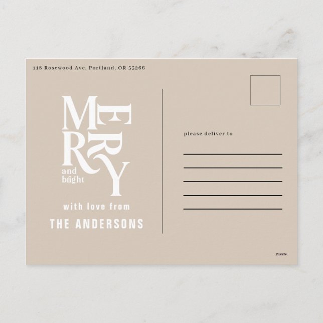 Meddelande om vintage god jul (Baksida)