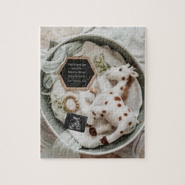 Meddelande om vit giraffe-gravid för elegant pussel (Vertikal)