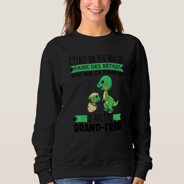 Meddelande Storebror Dinosaurier rex Storebror T Shirt (Framsida)