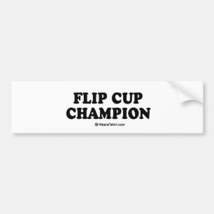 Meddelande Tee - "Flip kopp champion" Bildekal