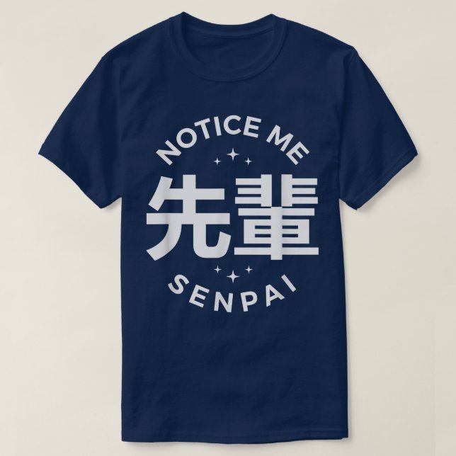 Meddelande till mig Senpai T Shirt (Design framsida)