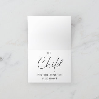 Meddelande till mormor om baby & Gravid