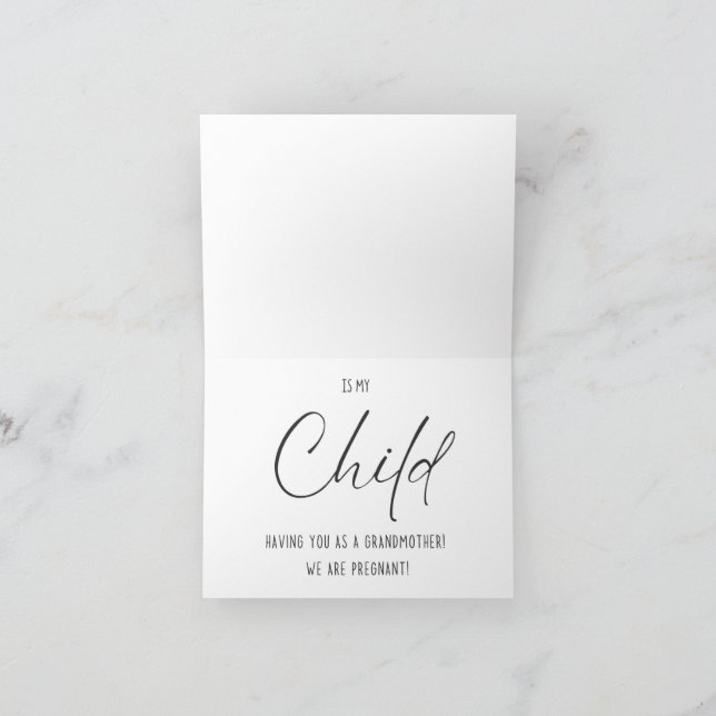 Meddelande till mormor om baby & Gravid (Inuti)