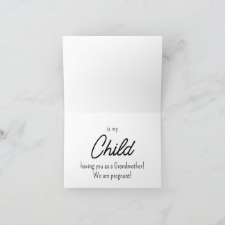 Meddelande till mormor om baby & Gravid