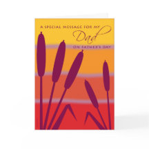 Meddelande till Pappa om Fars dag Cattails Sunset