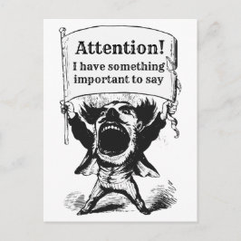 Meddelande till valda Officieller Vykort