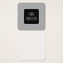 Meddelandeanteckningar för svartvitt Retro Vågar M Fyrkantigt Visitkort