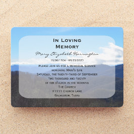 Meddelandeberg för minnesmeddelandeinbjudan inbjudningar