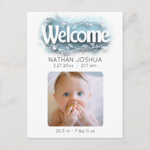 *~* Meddelandefoto AP79 Baby Newborn Birth Meddelande Vykort