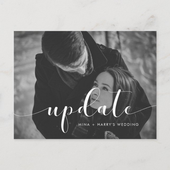 Meddelandefoto för Elegant bröllop-uppdatering Vykort (Framsida)