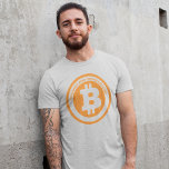 Meddelandegrafik för Anpassningsbar av bitmyntssym T Shirt<br><div class="desc">Den här grafiktecknet har en bitmyntsymbol för orangen och är redo som ska anpassas med din egen text. Lägg till en lustig slogan,  ett affärsmeddelande eller ett personlig-meddelande. Texten visas i orange som skriver precis ovanför Bitcoin B.</div>