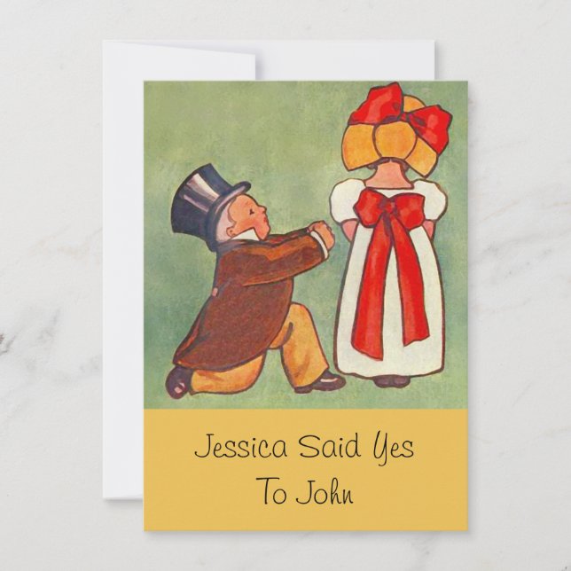 Meddelandeinbjudningar om Förlovning för sötad Vin Inbjudningar (Framsida)