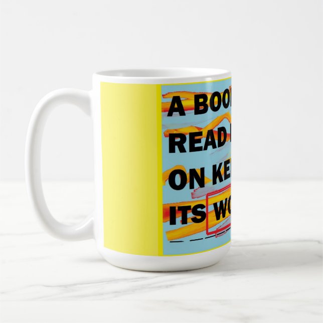 Meddelandekonsdesign för dem som tycker om bokar kaffemugg (Vänster)
