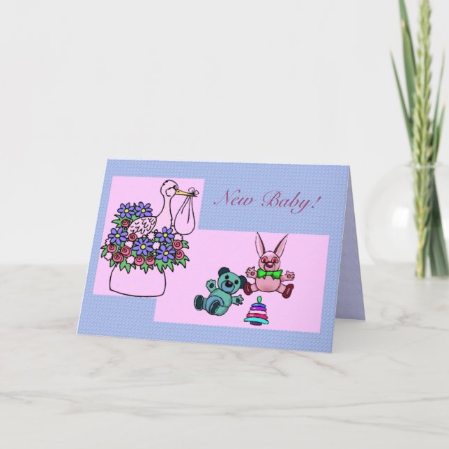 Meddelandekort för anbudsgivaren Nyfödd bebis Meddelande (Framsida)