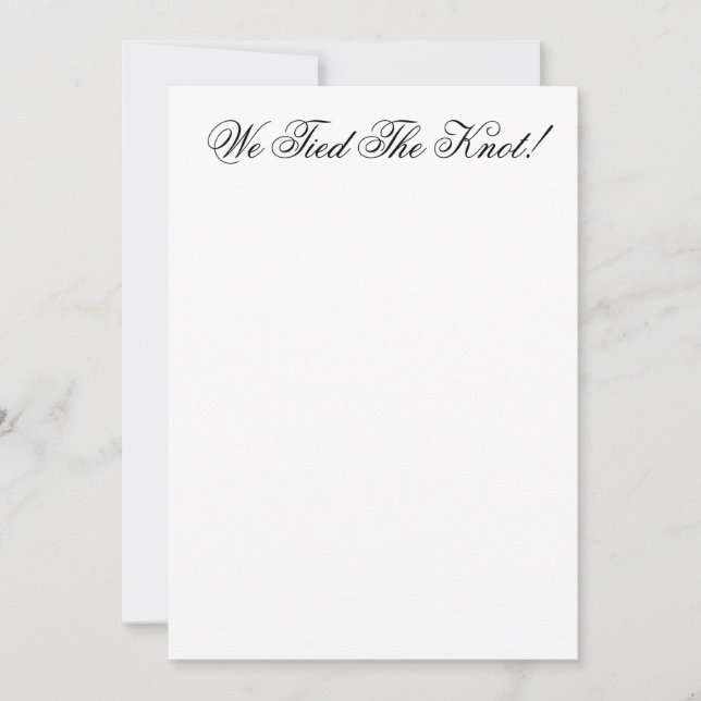 Meddelandekort för anpassade Bröllop Meddelande (Framsida)