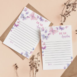 Meddelandekort för Butterfly Time Capsule Note Tack Kort