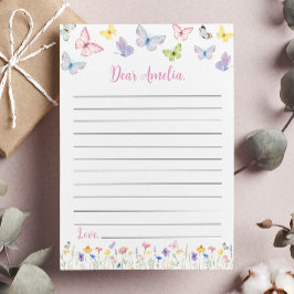 Meddelandekort för Butterfly Time Capsule Note Tack Kort