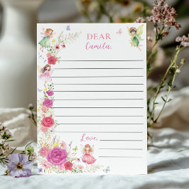 Meddelandekort för Fairy Blommigt Time Capsule Not Tack Kort