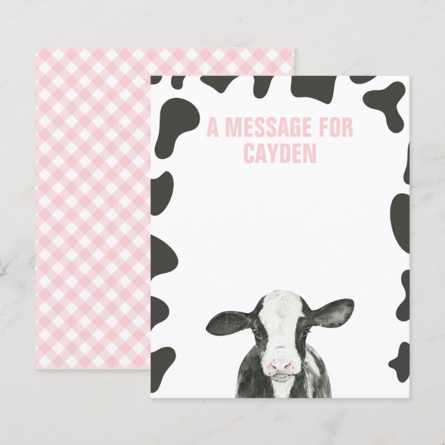 Meddelandekort för första heliga på födelsedagskor (Fram/baksida)