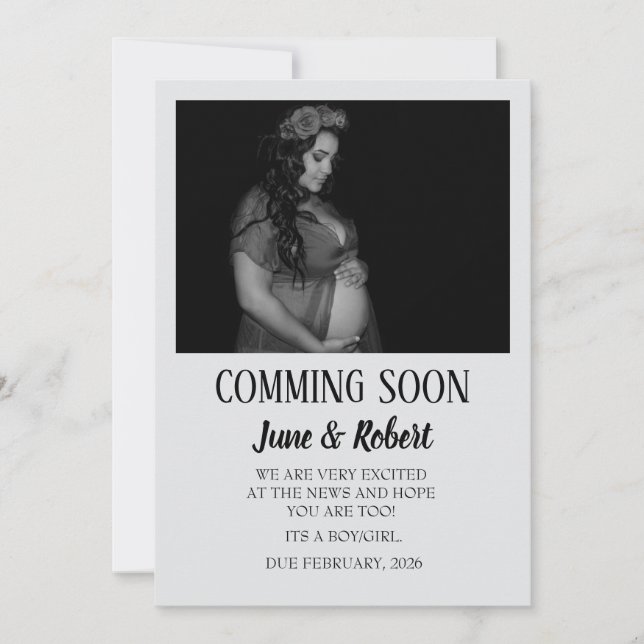 Meddelandekort för gravid (Framsida)