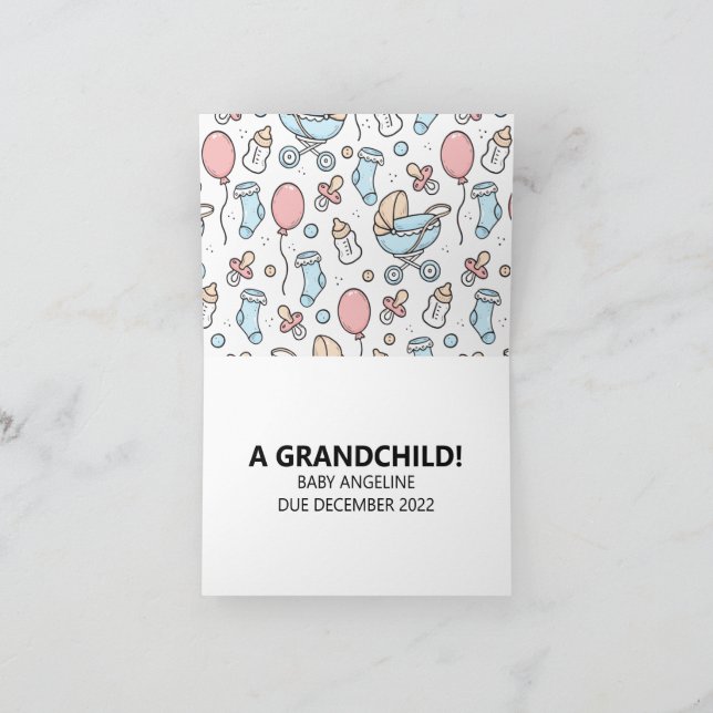 Meddelandekort för Gravid av akut överordnad Kort (Inuti)