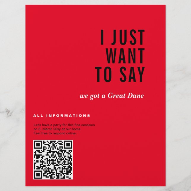 Meddelandekort för great dane (Baksida)