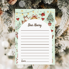 Meddelandekort för julrenare - kapsel tack kort