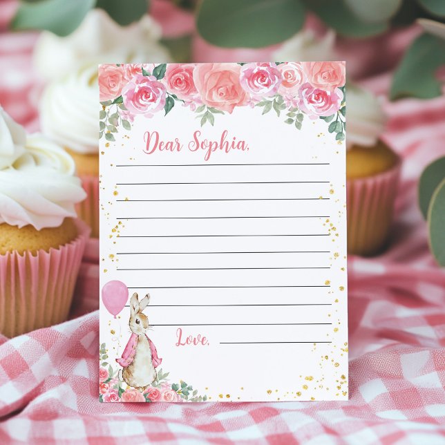 Meddelandekort för Peter Rabbit Time Capsule Note Tack Kort (Skapare uppladdad)