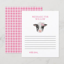 Meddelandekort för rosa Kow-födelsedagskort
