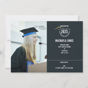 Meddelandekort/inbjudningskort för studenten meddelande