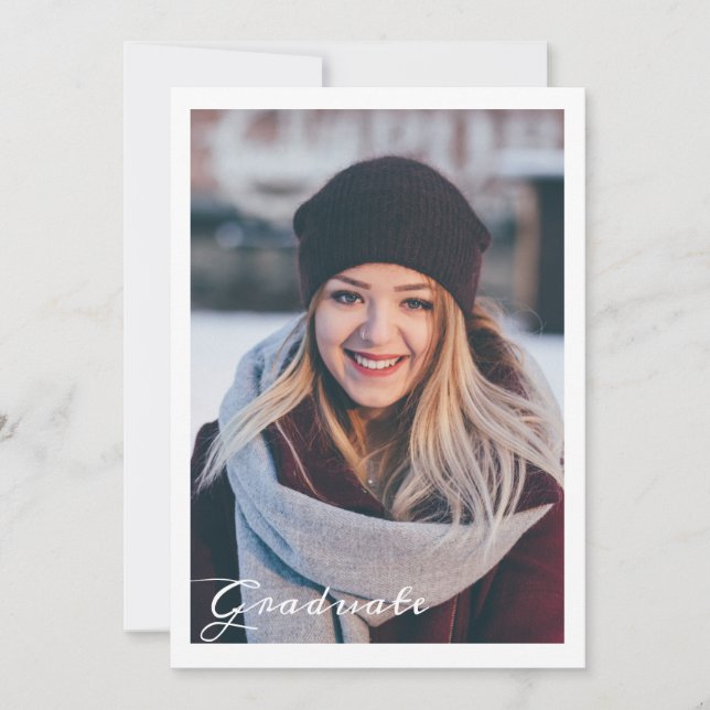 Meddelandekort/inbjudningskort för studenten meddelande (Framsida)