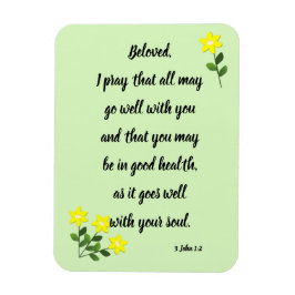 Meddelanden för Beloved 3 John 1:2 Photo Magnet