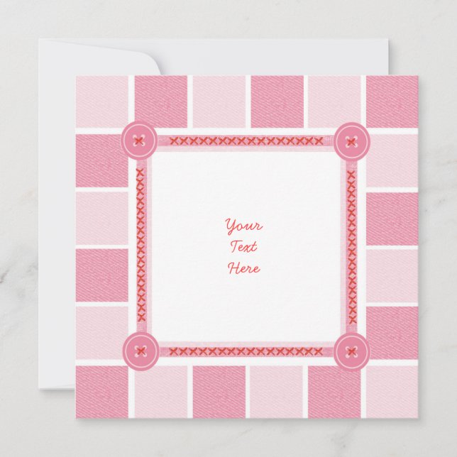 Meddelanden om Flicka födelse och skjortor (tomma) Inbjudningar (Framsida)