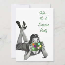 Meddelanden om Roligt Retro Surprise Party Inbjudningar