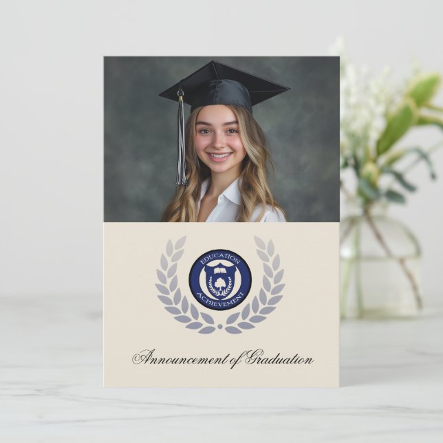 Meddelanden om utbildning i Photo Logotyp School C Inbjudningar (Stående Fram)