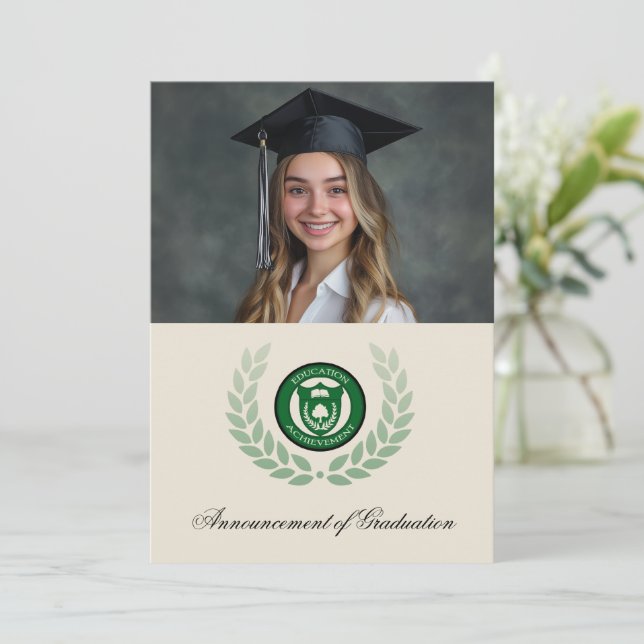 Meddelanden om utbildning i Photo Logotyp School C Inbjudningar (Stående Fram)