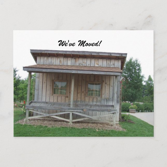 Meddelanden om vykort för vi har flyttat (Framsida)