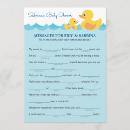 Meddelanden till föräldrar som ska bli Anka-babysk Inbjudningar