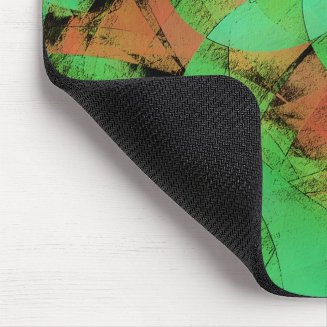 Meddelandeöverlappande texturerad lax grönt spiral musmatta (Hörn)