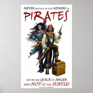 Meddle med Pirater Poster