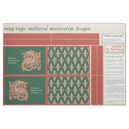 "Meddle Not" Dragon DIY Mugg Matta Tyg