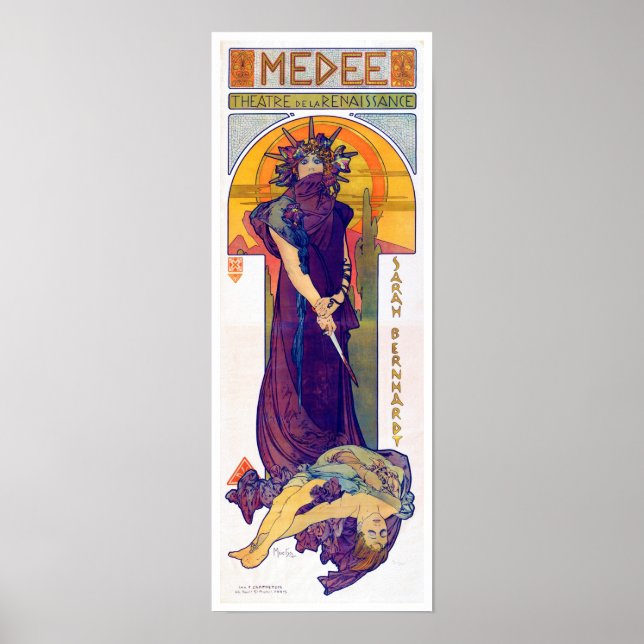 Medea (Medee), Alphonse Mucha Poster (Framsidan)