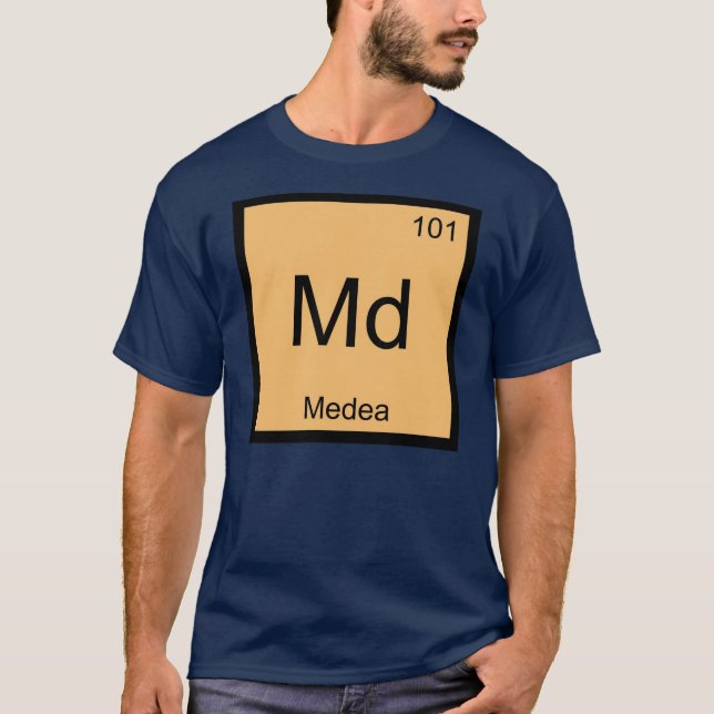 Medea Namn Kemi Element Periodiska Systemet Tee (Framsida)