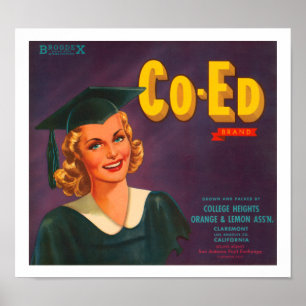 Meded Brand Citrus-etikett Poster